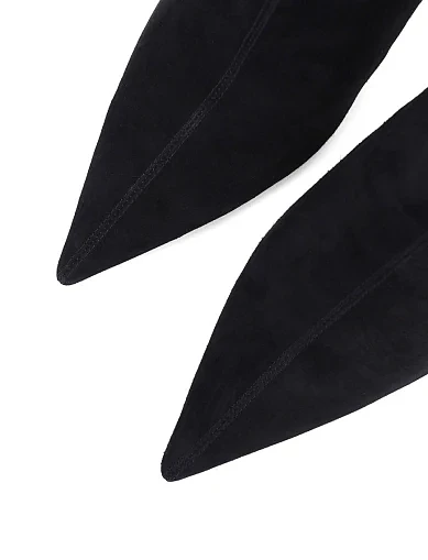 Женские ботинки MIRATON велюровые черные - фото 6 - Miraton