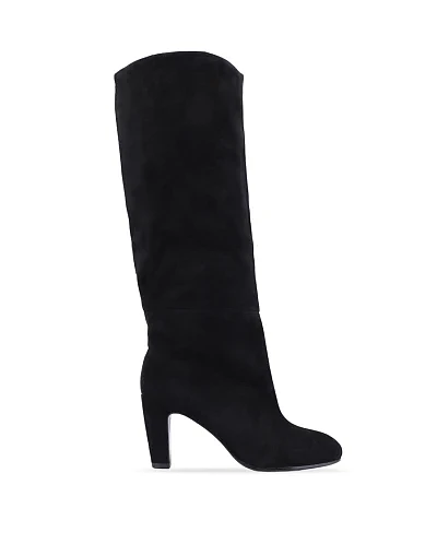 Женские сапоги велюровые черные - фото 1 - Miraton