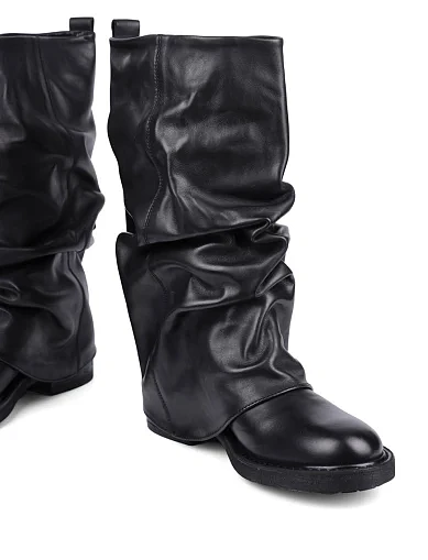 Женские ботинки MIRATON кожаные черные - фото 2 - Miraton