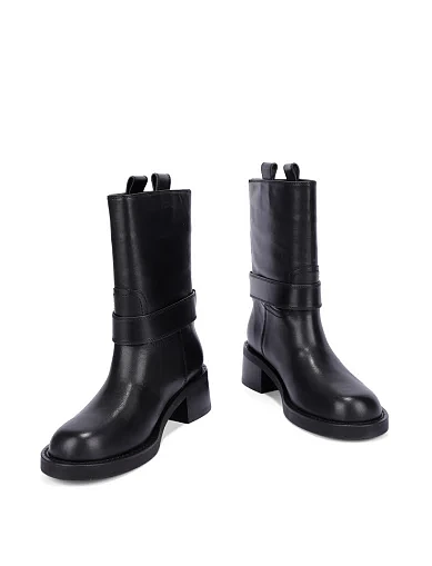 Жіночі черевики MIRATON шкіряні чорні(25120-916-1) - фото 2 - Miraton