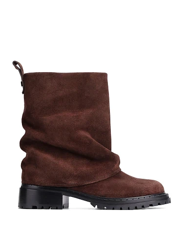 Женские ботинки MIRATON велюровые коричневые - фото 1 - Miraton