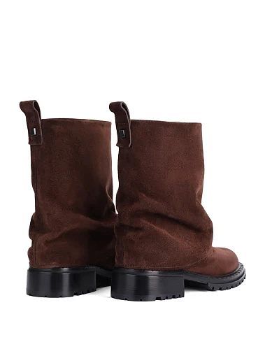 Женские ботинки MIRATON велюровые коричневые - фото 4 - Miraton