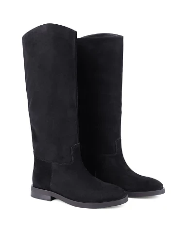 Женские сапоги Attizzare велюровые черные - фото 3 - Miraton