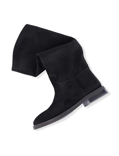 Женские сапоги Attizzare велюровые черные - фото 5 - Miraton