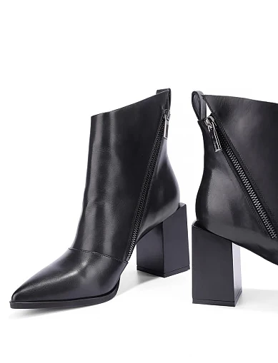 Женские ботинки Attizzare кожаные черные - фото 3 - Miraton