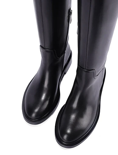 Женские сапоги Attizzare кожаные черные - фото 5 - Miraton
