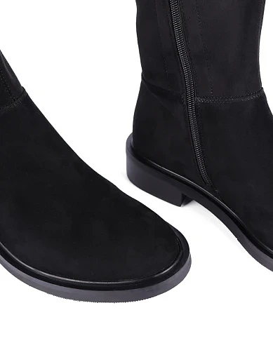 Женские ботфорты Attizzare велюровые черные - фото 5 - Miraton
