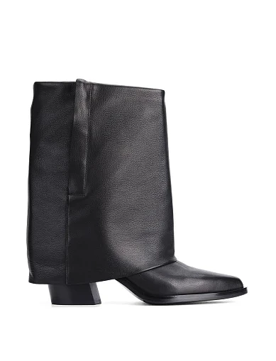 Женские ботинки MIRATON кожаные черные - фото 1 - Miraton