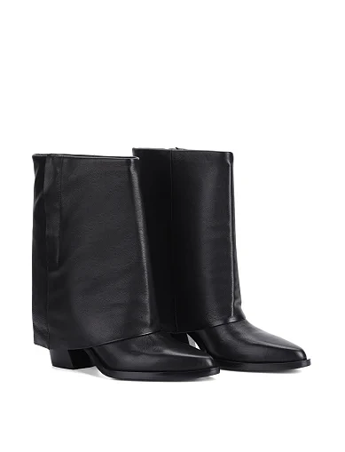 Женские ботинки MIRATON кожаные черные - фото 3 - Miraton