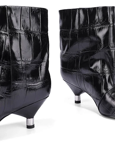 Женские ботинки MIRATON кожаные черные - фото 3 - Miraton