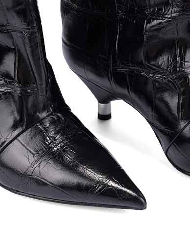 Женские ботинки MIRATON кожаные черные - фото 6 - Miraton