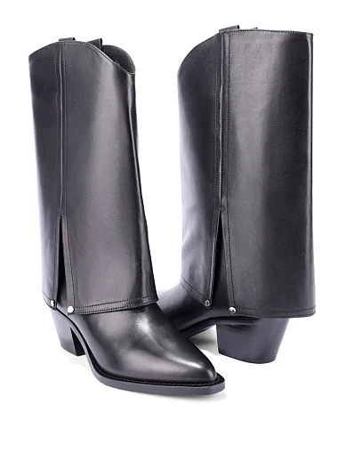 Жіночі чоботи MIRATON шкіряні чорні(5103H-1101-N04) - фото 2 - Miraton