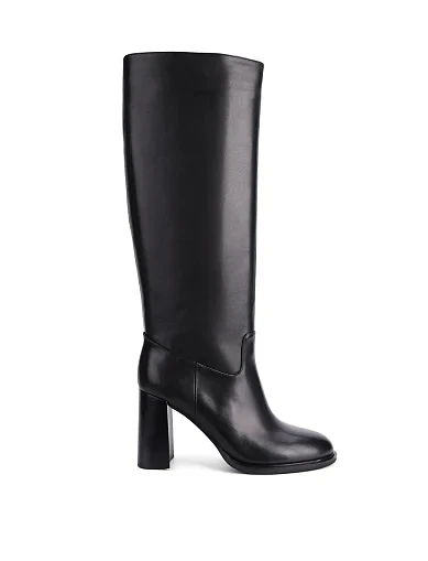Женские сапоги MIRATON кожаные черные - фото 1 - Miraton