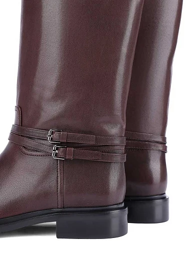 Женские сапоги Attizzare кожаные коричневые - фото 2 - Miraton