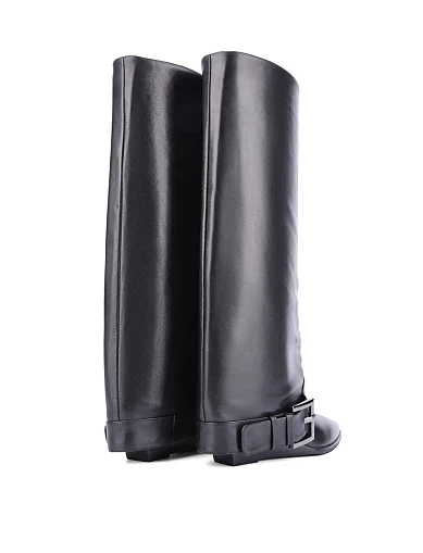 Жіночі чоботи MIRATON шкіряні чорні(587H-1415-N04) - фото 4 - Miraton