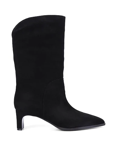Жіночі черевики MIRATON велюрові чорні(596H-0807-C49) - фото 1 - Miraton