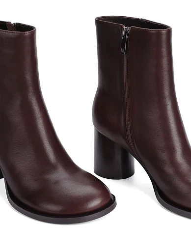 Женские ботинки MIRATON кожаные коричневые - фото 6 - Miraton