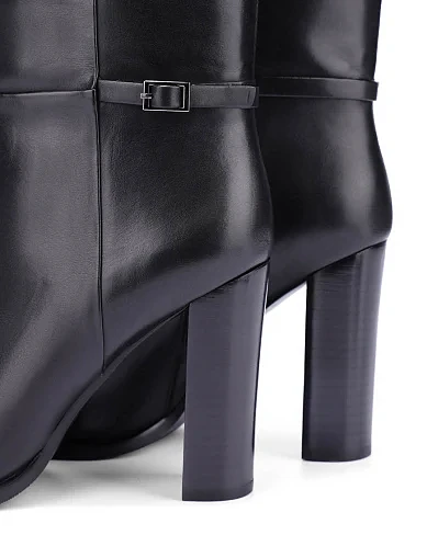 Жіночі чоботи шкіряні чорні(882H-1631-N04) - фото 2 - Miraton