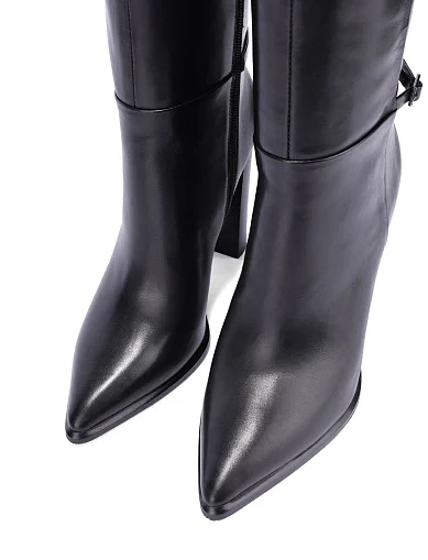 Жіночі чоботи шкіряні чорні(882H-1631-N04) - фото 5 - Miraton