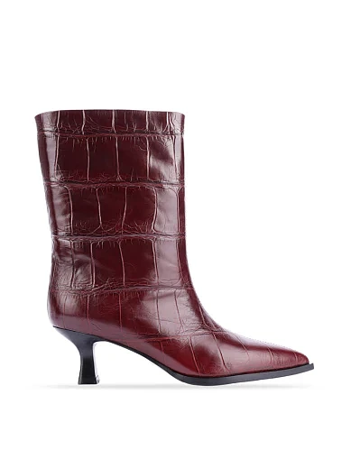 Жіночі черевики MIRATON шкіряні бордові(883H-0820-N536) - фото 1 - Miraton