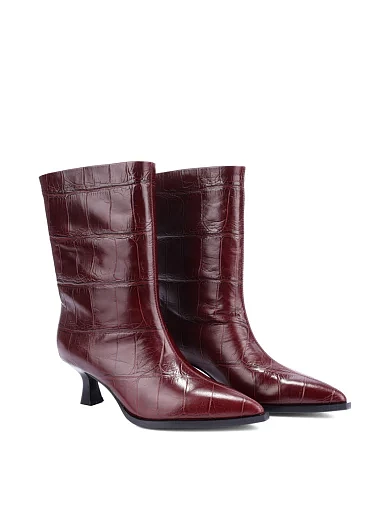 Жіночі черевики MIRATON шкіряні бордові(883H-0820-N536) - фото 3 - Miraton