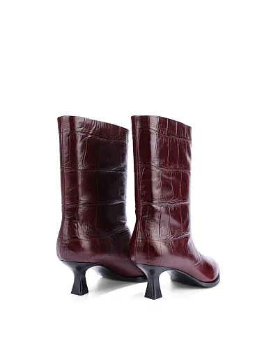 Жіночі черевики MIRATON шкіряні бордові(883H-0820-N536) - фото 4 - Miraton