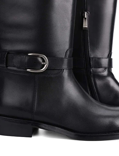 Женские сапоги Attizzare кожаные черные - фото 2 - Miraton
