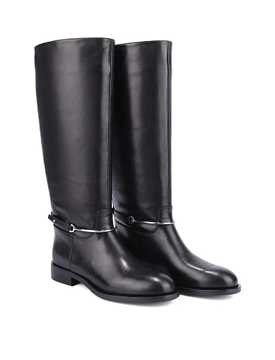 Женские сапоги Attizzare кожаные черные - фото 3 - Miraton