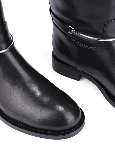 Женские сапоги Attizzare кожаные черные - фото 5 - Miraton