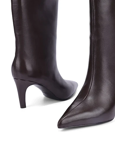 Женские ботинки MIRATON кожаные коричневые - фото 2 - Miraton