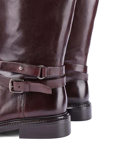 Жіночі чоботи MIRATON шкіряні коричневі(G016-1621) - фото 2 - Miraton