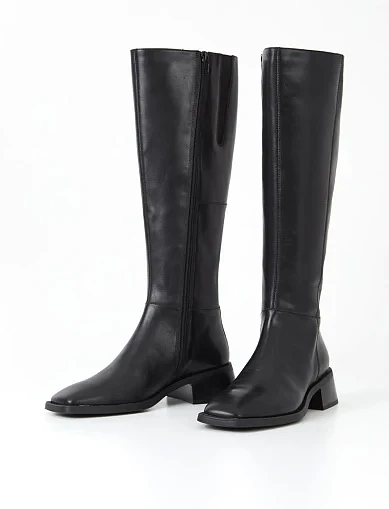 Женские сапоги Vagabond кожаные черные - фото 2 - Miraton