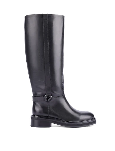 Жіночі чоботи шкіряні чорні(G0211-1615) - фото 1 - Miraton
