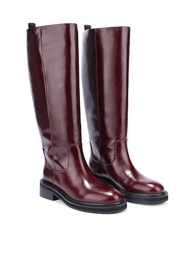 Женские сапоги MIRATON бордовые - фото 4 - Miraton