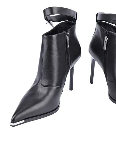 Женские ботинки MIRATON кожаные черные - фото 2 - Miraton