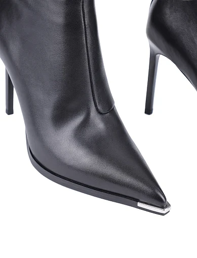 Женские ботинки MIRATON кожаные черные - фото 5 - Miraton
