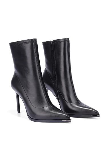 Женские ботинки MIRATON кожаные черные - фото 4 - Miraton