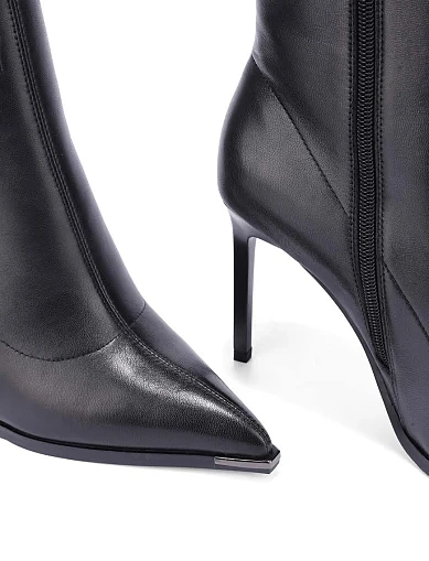 Женские ботинки MIRATON кожаные черные - фото 6 - Miraton