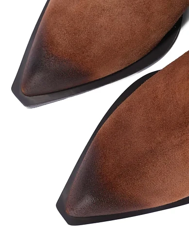 Женские ботинки MIRATON велюровые коричневые - фото 6 - Miraton