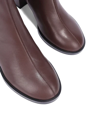 Женские ботинки MIRATON кожаные коричневые - фото 5 - Miraton