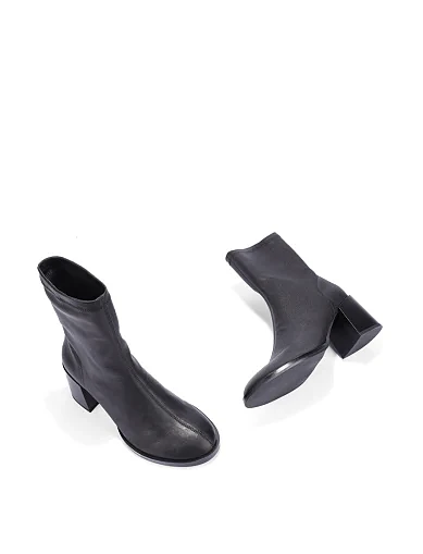 Женские ботинки MIRATON кожаные черные - фото 3 - Miraton