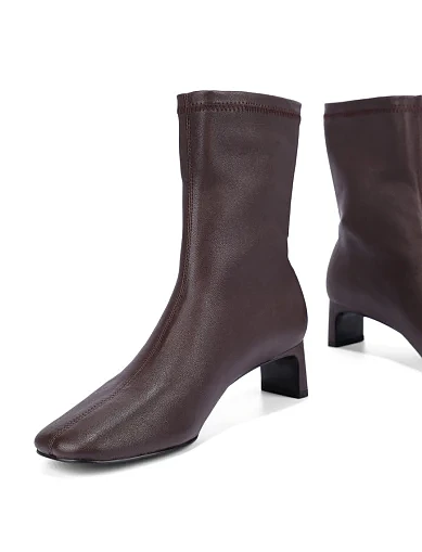 Жіночі черевики MIRATON шкіряні коричневі(25009T-02-01) - фото 2 - Miraton