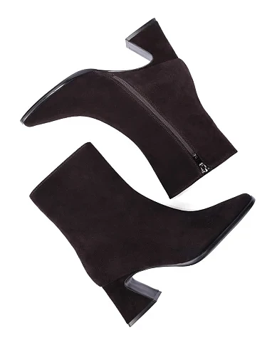 Жіночі черевики MIRATON велюрові коричневі(8009-12) - фото 2 - Miraton