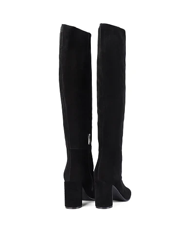 Женские ботфорты Attizzare велюровые черные - фото 4 - Miraton