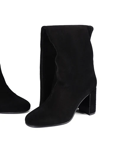 Женские ботфорты Attizzare велюровые черные - фото 5 - Miraton