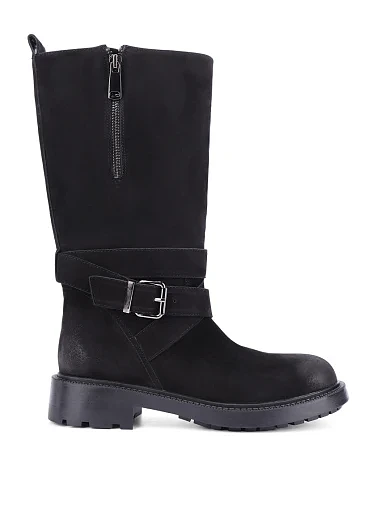 Женские ботинки MIRATON из нубука черные - фото 1 - Miraton