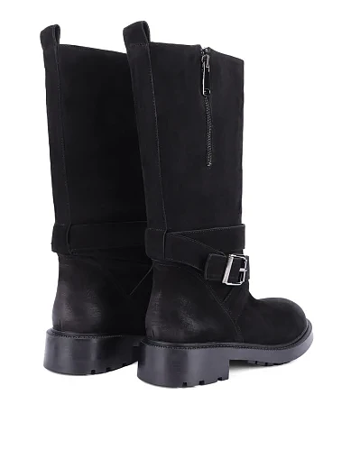 Женские ботинки MIRATON из нубука черные - фото 4 - Miraton