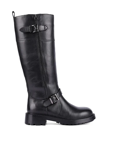 Жіночі чоботи MIRATON шкіряні чорні(JC046-3A) - фото 1 - Miraton