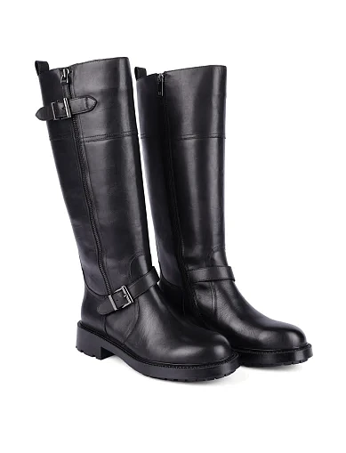 Жіночі чоботи MIRATON шкіряні чорні(JC046-3A) - фото 3 - Miraton