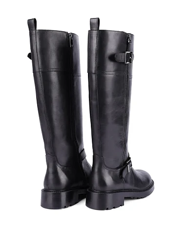 Жіночі чоботи MIRATON шкіряні чорні(JC046-3A) - фото 4 - Miraton